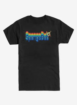 SpongeBob SquarePants Rainbow Shadow Font T-Shirt
