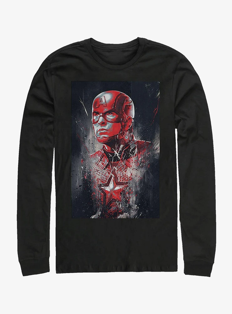 Marvel Avengers: Endgame Captain America Painted Long-Sleeve T-Shirt