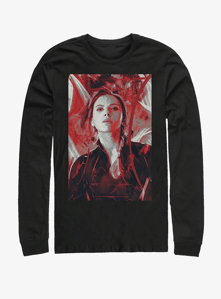 Marvel Avengers: Endgame Black Widow Red Painted Long-Sleeve T-Shirt