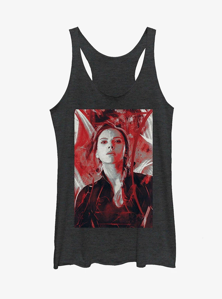 Marvel Avengers: Endgame Black Widow Red Painted Girls Tank Top