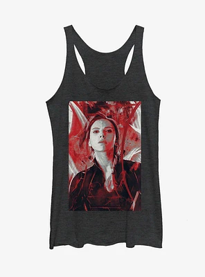 Marvel Avengers: Endgame Black Widow Red Painted Girls Tank Top