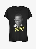 Marvel Captain Grey Fury Girls T-Shirt