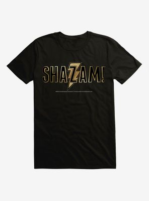 DC Comics Shazam! Gold Name Logo T-Shirt