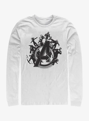 Marvel Avengers Endgame Flying Heroes Long Sleeve T-Shirt