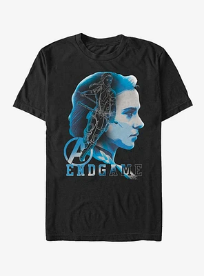 Marvel Avengers Endgame Black Widow Silhouette T-Shirt