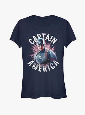 Marvel Avengers Endgame Captain America Burst Girls T-Shirt