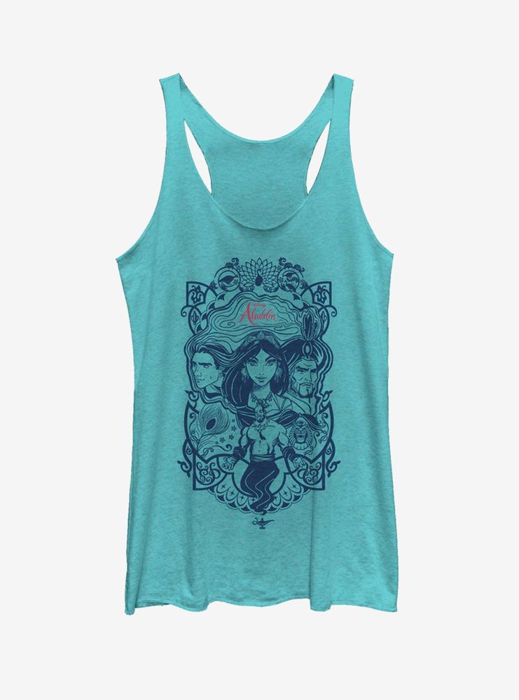 Disney Aladdin 2019 Vintage Collage Womens Tank