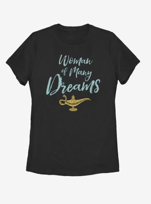 Disney Aladdin 2019 Woman of Many Dreams Cursive Womens T-Shirt