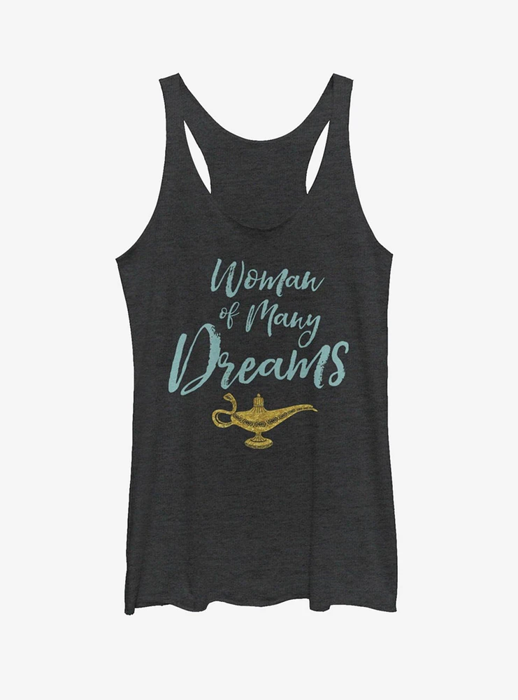 Disney Aladdin 2019 Woman of Many Dreams Cursive Womens Tank