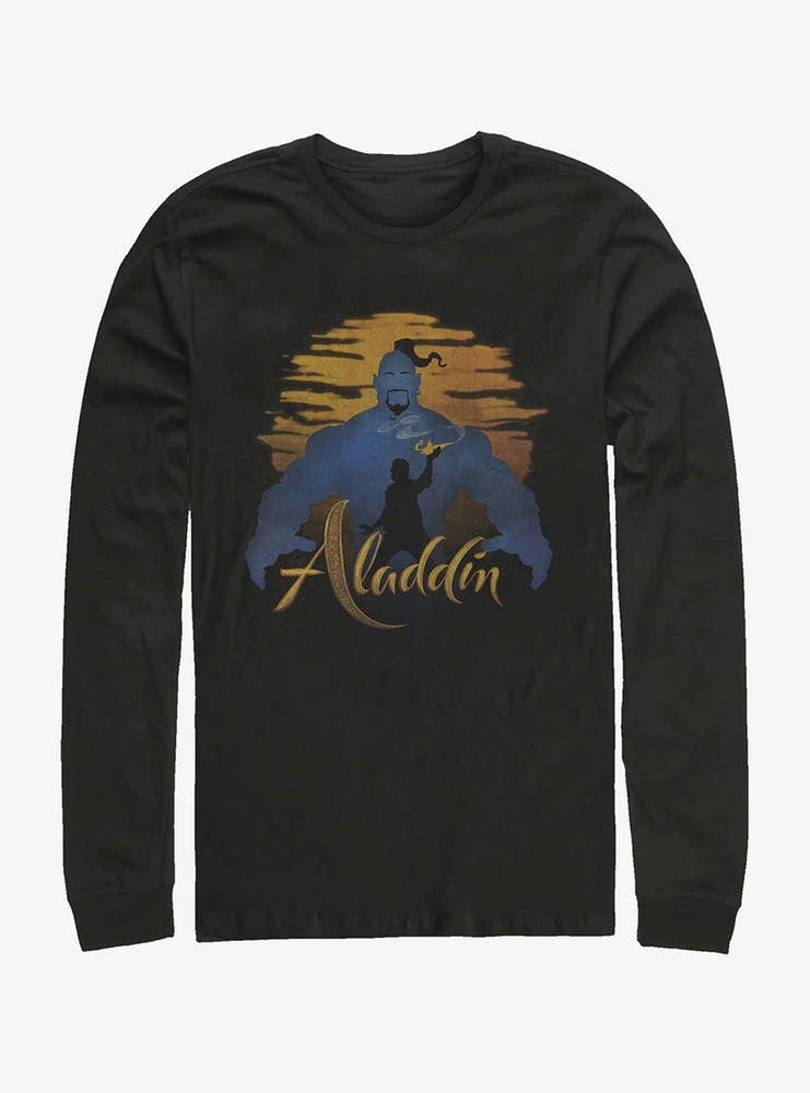 Disney Aladdin 2019 Genie Silhouette Long Sleeve T-Shirt