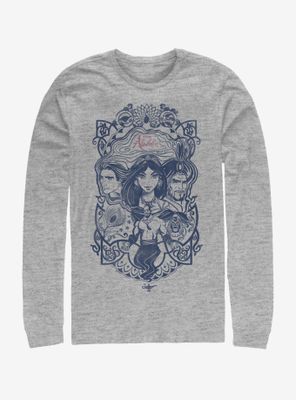 Disney Aladdin 2019 Vintage Collage Long Sleeve T-Shirt