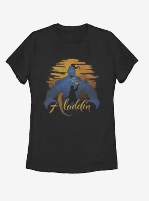 Disney Aladdin 2019 Genie Silhouette Womens T-Shirt