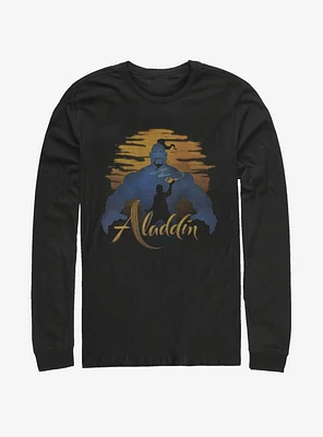 Disney Aladdin 2019 Genie Silhouette Long-Sleeve T-Shirt