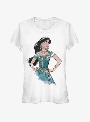 Disney Aladdin 2019 Jasmine Sketch Girls T-Shirt