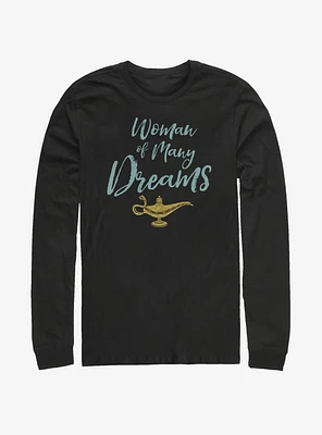 Disney Aladdin 2019 Woman of Many Dreams Cursive Long-Sleeve T-Shirt
