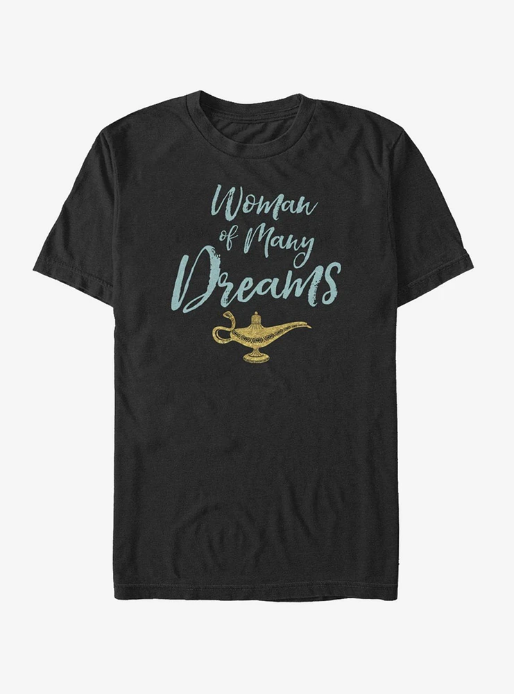 Disney Aladdin 2019 Woman of Many Dreams Cursive  T-Shirt