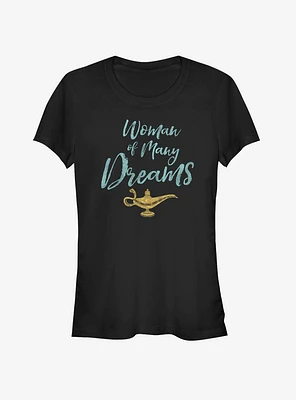 Disney Aladdin 2019 Woman of Many Dreams Cursive Girls T-Shirt