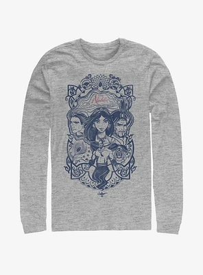 Disney Aladdin 2019 Vintage Collage Long-Sleeve T-Shirt