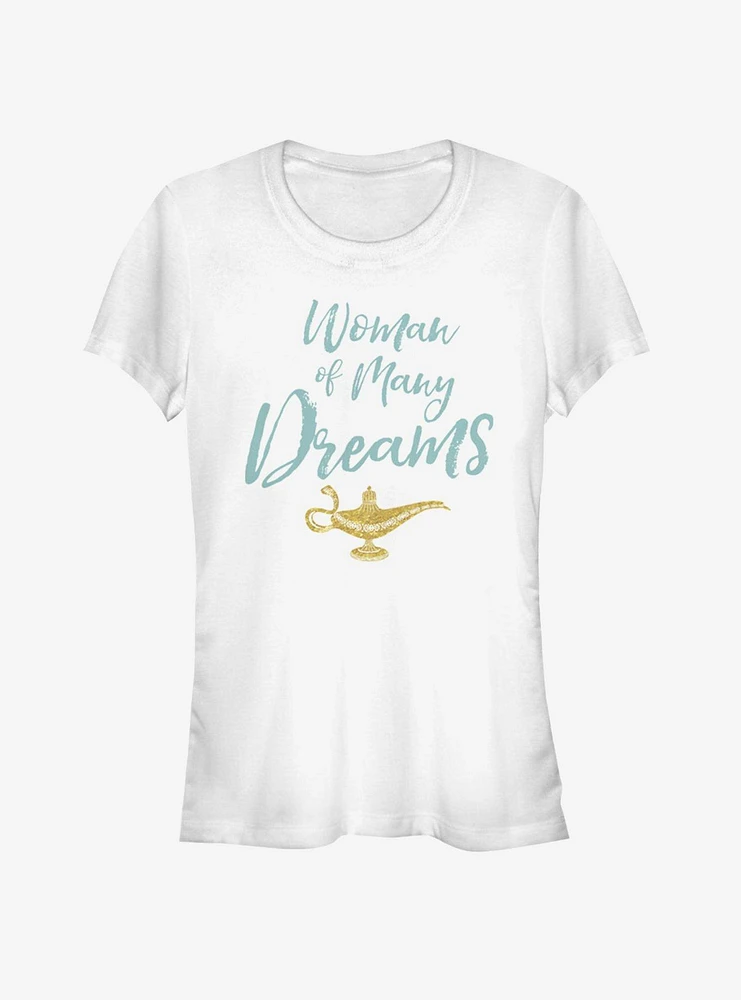 Disney Aladdin 2019 Woman of Many Dreams Cursive Girls T-Shirt