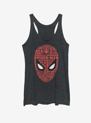 Marvel Spider-Man Far From Home Spider Word Face Womens Tank