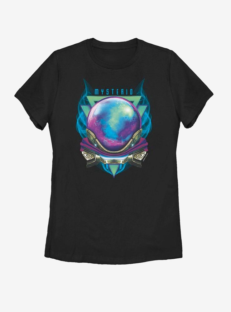 Marvel Spider-Man Far From Home Mysterio Badge Bust Womens T-Shirt