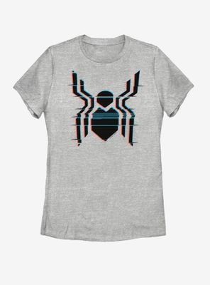 Marvel Spider-Man Far From Home Glitch Spider Logo Womens T-Shirt