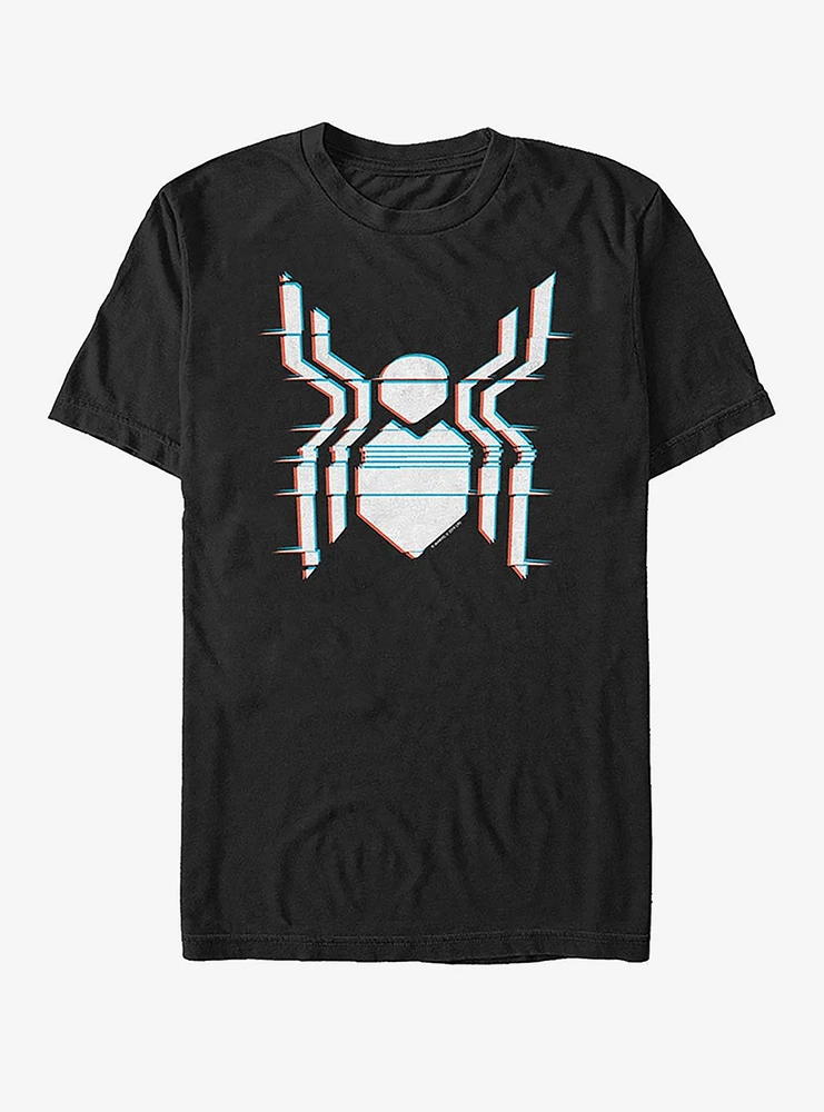 Marvel Spider-Man Far From Home Glitch Spider Logo T-Shirt