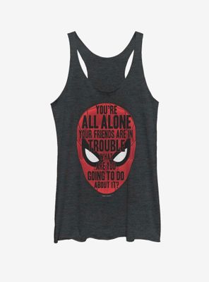 Marvel Spider-Man Far From Home Face words Womens Tank