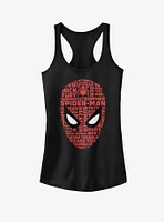 Marvel Spider-Man Far From Home Spider Word Face Girls Tank