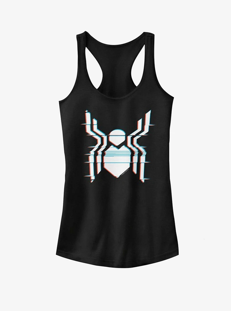 Marvel Spider-Man Far From Home Glitch Spider Logo Girls Tank