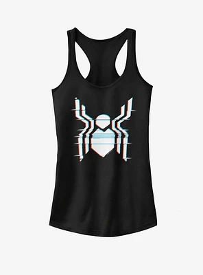 Marvel Spider-Man Far From Home Glitch Spider Logo Girls Tank