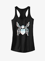 Marvel Spider-Man Far From Home Glitch Spider Logo Girls Tank