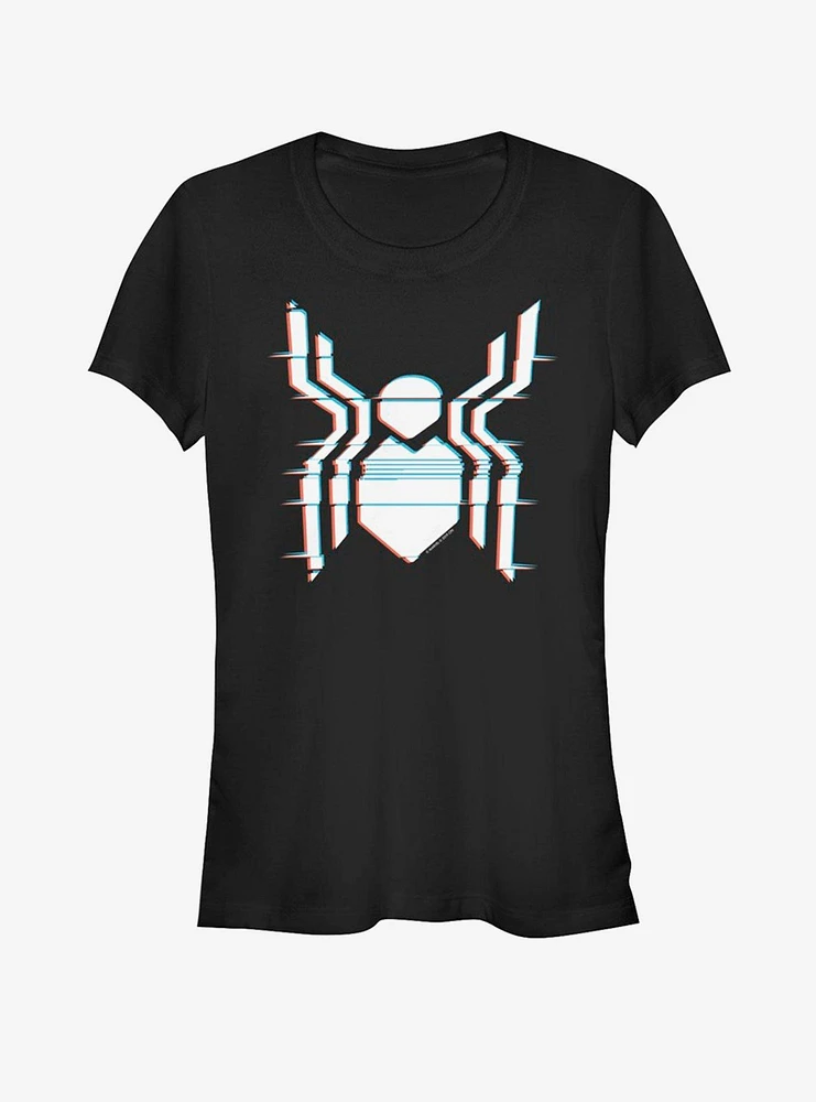 Marvel Spider-Man Far From Home Glitch Spider Logo Girls T-Shirt