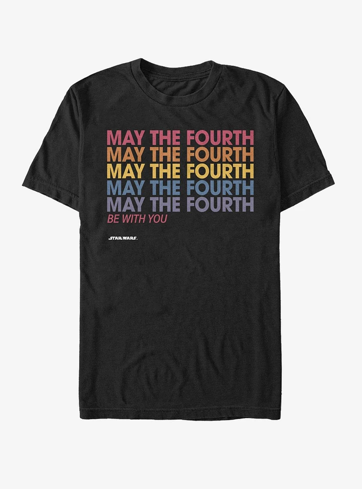 Star Wars May the Fourth Stack T-Shirt