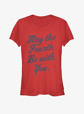 Star Wars Looking May the Fourth Girls T-Shirt