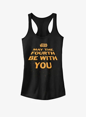 Star Wars May The Fourth Title Girls Tank Top