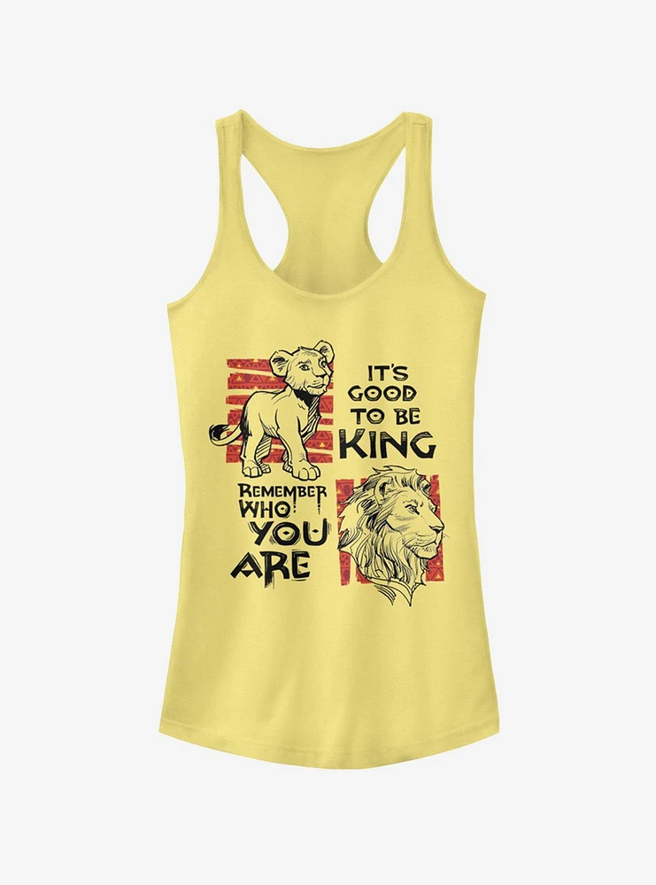 Disney The Lion King 2019 Simba Text Girls Tank