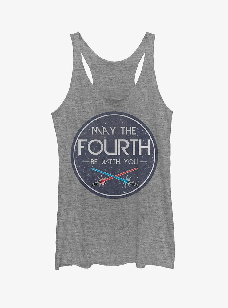 Star Wars May the Fourth Circle Womens Tank Top