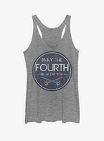 Star Wars May the Fourth Circle Womens Tank Top