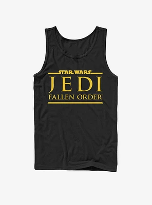 Star Wars Jedi Fallen Order Logo Yellow Ink Tank Top