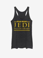 Star Wars Jedi Fallen Order Logo Yellow Ink Womens Tank Top