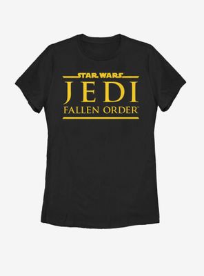 Star Wars Jedi Fallen Order Logo Yellow Ink Womens T-Shirt