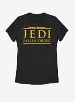 Star Wars Jedi Fallen Order Logo Yellow Ink Womens T-Shirt