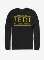 Star Wars Jedi Fallen Order Logo Yellow Ink Long-Sleeve T-Shirt