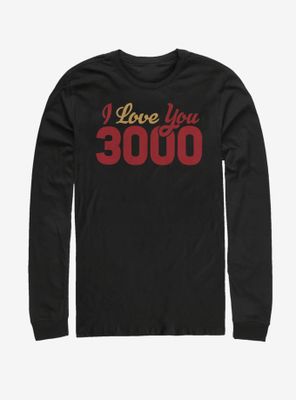 Marvel Avengers: Endgame Love You 3000 Script Long-Sleeve T-Shirt