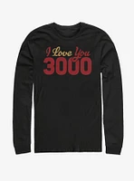 Marvel Avengers: Endgame Love You 3000 Script Long-Sleeve T-Shirt