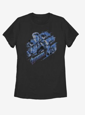 Marvel Avengers: Endgame Cap Blue Shot Womens T-Shirt