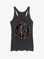 Marvel Avengers: Endgame Badge Mashup Girls Black Heathered Tank Top