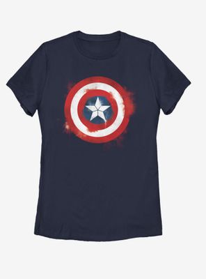 Marvel Avengers: Endgame Captain America Spray Logo Womens T-Shirt