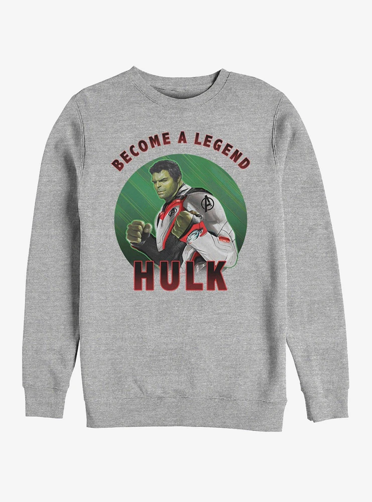 Marvel Avengers: Endgame Hulk Armor Circle Solo Heathered Sweatshirt